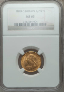 1899　グレートブリテン1/2ソブリン金貨